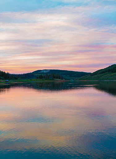 Purple Reservoir Reflection