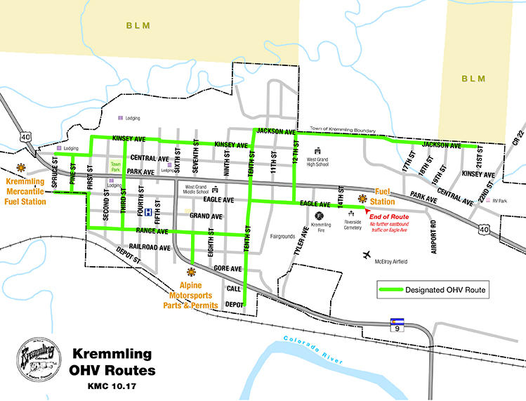 Map of Town OHV Routes