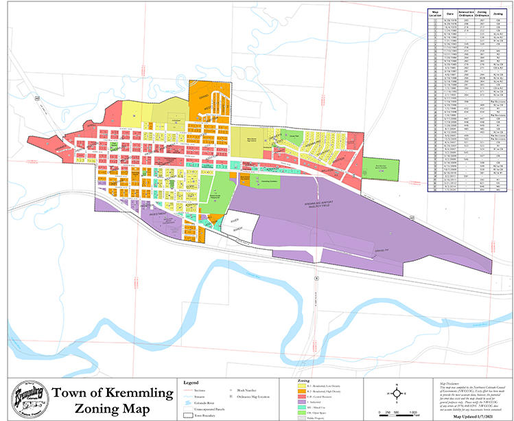 Map of Town Zoning
