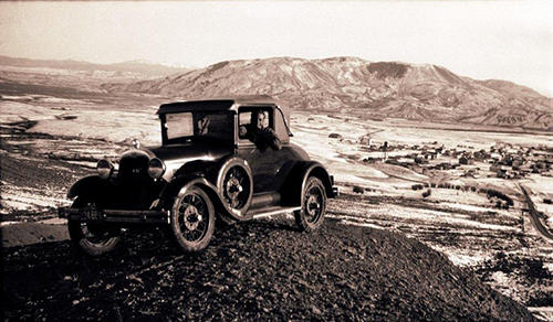 Picture of an Old Car on top a Mountain Near the Town of Kremmling